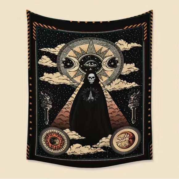 Skull Tarot Tapestry 29x38 - Picture 1 of 8